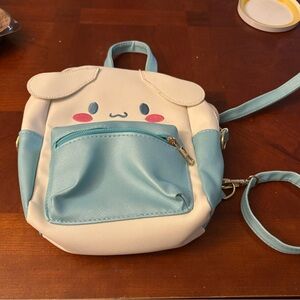 Cinnamon roll mini backpack/bag